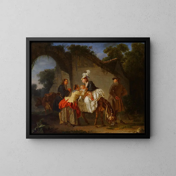 Adieu à la nourrice - Étienne Aubry — gerahmtes Bild an der Wand