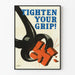 Vintage-Poster „Tighten Your Grip“ Retro-Wanddekoration