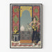 Dekorativer Poster im orientalischen Labyrinth-Stil im Vintage-Design