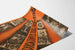 Vintage-Poster des Zirkus Staniewski in Orange und Schwarz