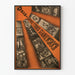 Vintage-Poster des Zirkus Staniewski in Orange und Schwarz