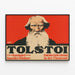 Vintage-Poster Tolstoi - Künstlerische Wanddekoration — gerahmtes Bild an der Wand