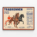 Vintage-Poster vom Trabrennen im Prater 1934 — gerahmtes Bild an der Wand
