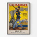 Vintage-Poster US Marines Dienst auf Land und Meer
