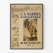 Vintage-Poster der U.S. Marines - Erstklassig beim Hissen der Flagge im Ausland