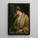 Frau mit Blumen - Ludovit Pitthordt — gerahmtes Bild an der Wand