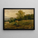 Landschaft mit Holzseilen - Ludovit Ordok — gerahmtes Bild an der Wand