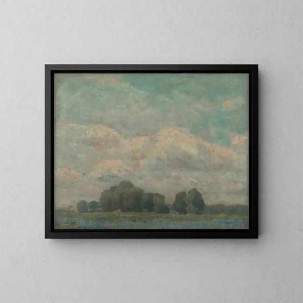 Prairie avec des arbres touffus - Ludovit Ordok — gerahmtes Bild an der Wand