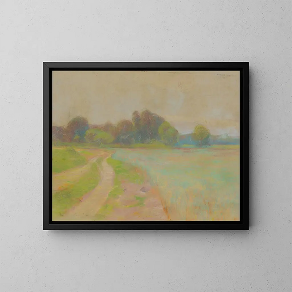 Eine Landstraße - Ludovit Ordok — gerahmtes Bild an der Wand