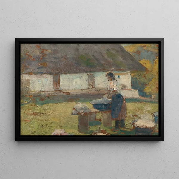 Prka pred stromom - Ludovit Ordok — gerahmtes Bild an der Wand