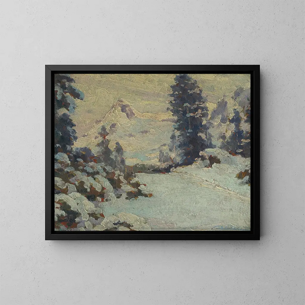Winterlandschaft - Ludovit Ordok — gerahmtes Bild an der Wand