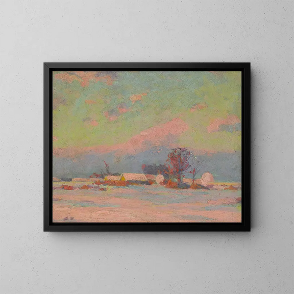 Winterabend - Ludovit Ordok — gerahmtes Bild an der Wand