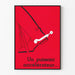 Roter Poster Ein kraftvoller Beschleuniger im Retro-Stil