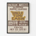 Vintage-Poster Theater Uncle Tom's Cabin Albright Puppenspieler