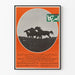 Vintage-Wandposter mit galoppierenden Pferden