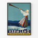 Vintage-Poster Värmland Schweden Wanddekoration Authentisch