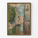 Vintage-Poster vom Kanalufer in Venedig mit Gondel zur Wanddekoration