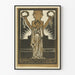 Vintage-Frauenposter in römischer Toga mit Lorbeerkränzen