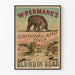 Vintage-Poster W. Permane's Blondin Bear - Dekoratives Retro-Poster