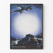 Kriegs-Ersparnis-Kampagnenposter mit Flugzeug und Panzern