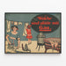Vintage-Poster Wäsche und Bügeln mit Gas — gerahmtes Bild an der Wand
