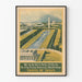Vintage-Washington-Poster – Zugreise in die amerikanische Hauptstadt