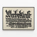 Typografischer Poster der Ausstellung Werbekunst in Frankfurt — gerahmtes Bild an der Wand
