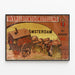 Altes Poster der Weltausstellung Amsterdam 1895 — gerahmtes Bild an der Wand