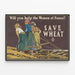 Vintage-Poster „Save Wheat“ – Frauen Frankreichs für den Weizenanbau — gerahmtes Bild an der Wand