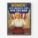 Vintage-Poster Krieg 1917 – Aufruf an die Frauen für die Freiheitspende