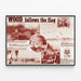 Vintage-Militärposter „Wood Follows the Flag“ U.S. Army — gerahmtes Bild an der Wand