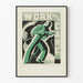 Vintage-Poster "Work With Care" für industrielle Wanddekoration