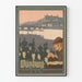 Vintage-Poster Würzburg Wanddekoration Weinberg und Stadt