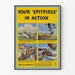 Vintage-Poster Your Spitfires in Action – Militärische Luftfahrt Wanddekoration