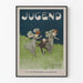 Dekoratives Jugendstil-Poster mit tanzenden Figuren auf natürlichem Hintergrund