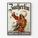 Vintage-Poster Zacherlin A Echt nur in Flaschen Wanddekoration