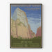 Vintage-Poster des Zion-Nationalparks mit Ranger- und Naturkundeservice