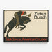 Vintage-Zirkusposter Busch Jack Joyce Amerikanischer Cowboy — gerahmtes Bild an der Wand