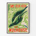 Vintage-Poster vom Zoo Mulhouse Wanddekoration