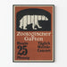 Vintage-Poster Zoologischer Garten Bär im Käfig