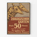 Vintage-Dekorationsposter Zoo mit Giraffen
