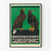 Vintage-Dekorationsposter Zoologischer Garten München mit Adlern
