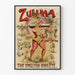 Vintage-Poster Zulima Reine der Eisen - Englische Kraftfrau